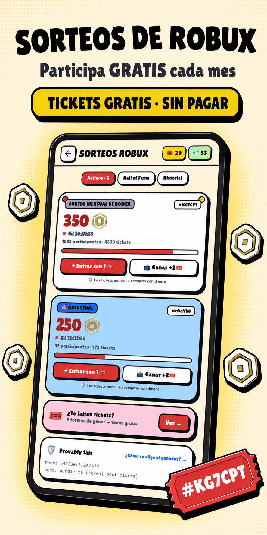 Sorteos de Robux en Bublox